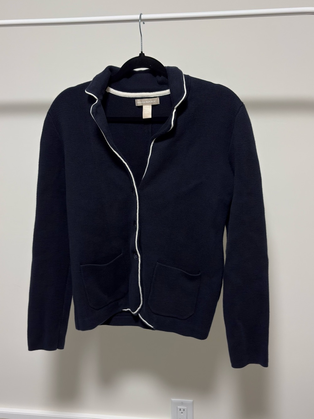 Banana Republic 100% Cotton Cardigan Knit Blazer Jacket